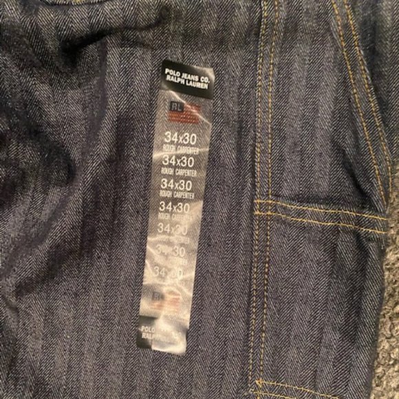 Vintage Polo Ralph Lauren Jeans Carpenter Double Knee 3 Sizes 30" Length RARE - Picture 4 of 8